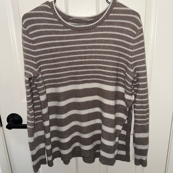 Athleta Kennewick Stripe Merino Wool Sweater Tan Women’s XXS - Picture 3 of 7